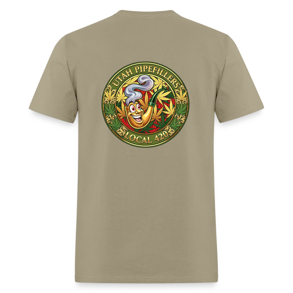 UTAH PIPEFILLERS LOCAL 420 F/B DESIGN Men's T-Shirt - khaki
