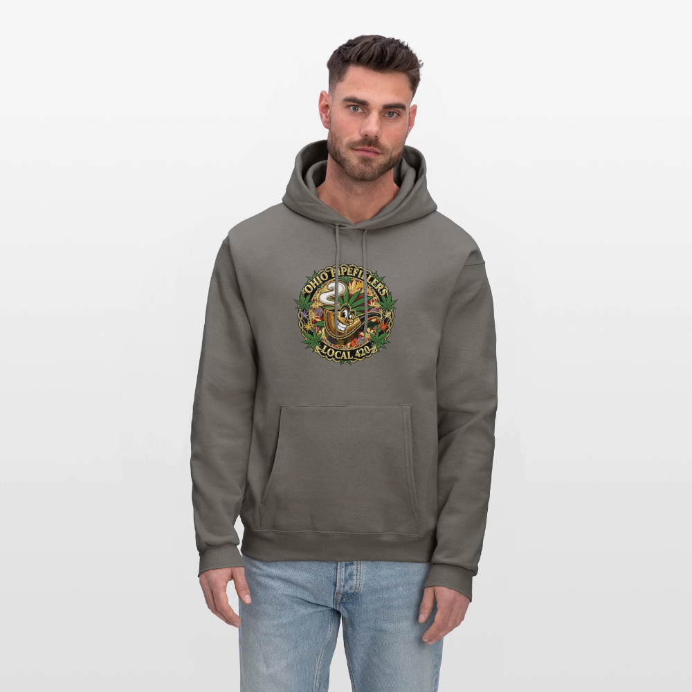 OHIO PIPEFILLERS LOCAL 420 Men's Hoodie - asphalt gray