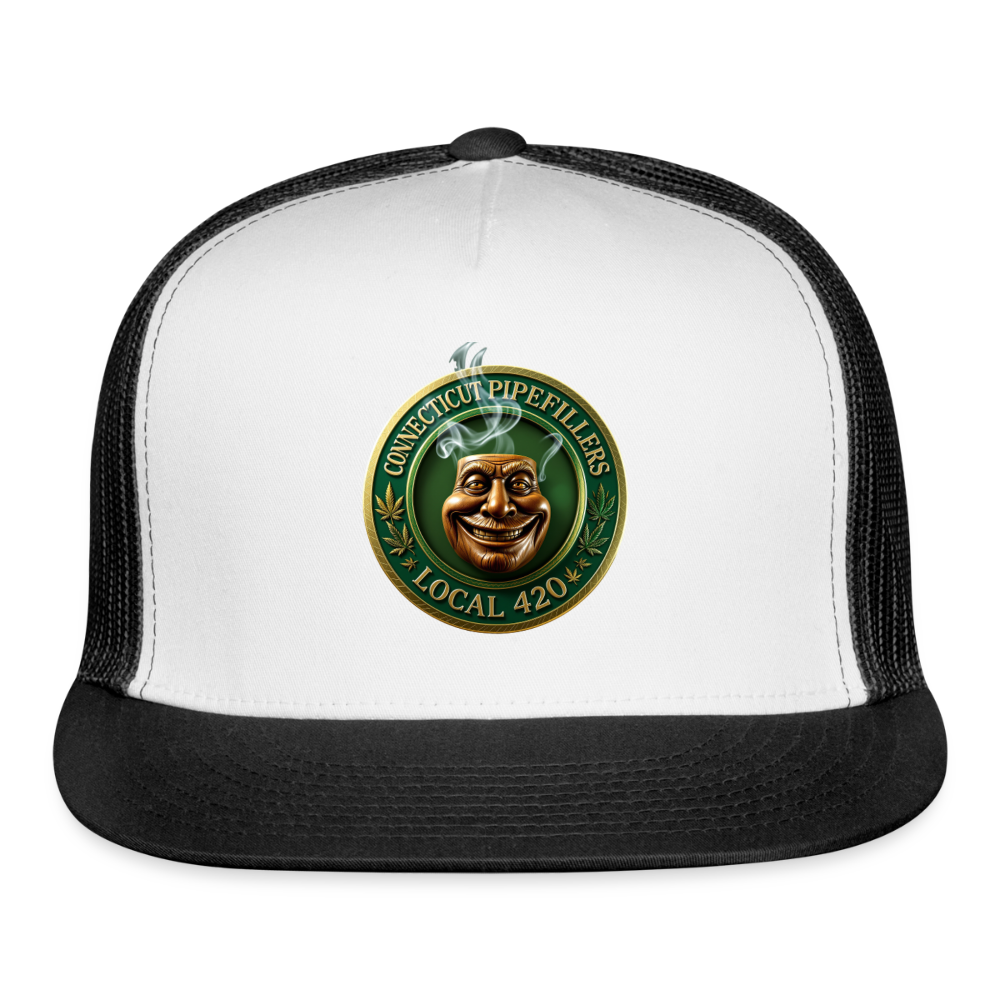 CONNECTICUT PIPEFILLERS LOCAL 420  Trucker Hat - white/black