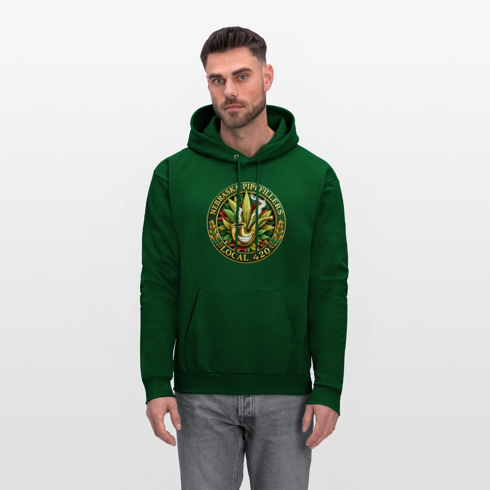NEBRASKA PIPEFILLERS LOCAL 420 F/B DESIGNS Men's Hoodie - forest green