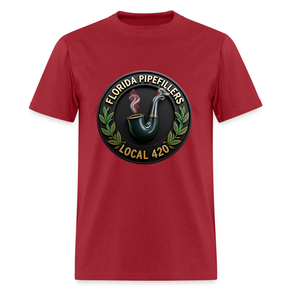 FLORIDA PIPEFILLERS LOCAL 420 F/B DESIGN Men's T-Shirt - true red