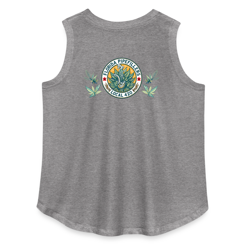FLORIDA PIPEFILLERS LOCAL 420 F/B DESIGN Women's Curvy Relaxed Tank Top - granite heather 