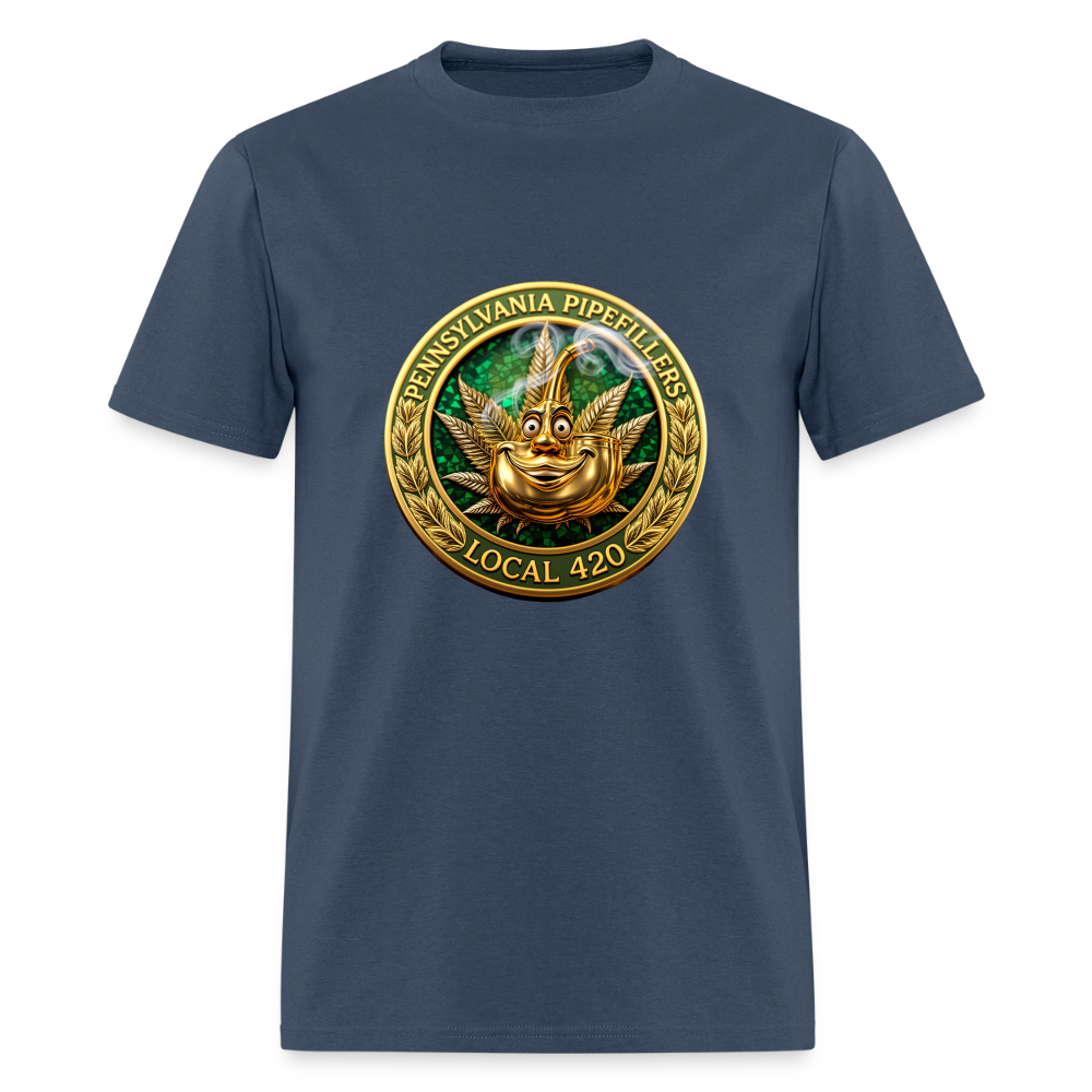 PENNSYLVANIA  PIPEFILLERS LOCAL 420 Men's T-Shirt -  blue dusk