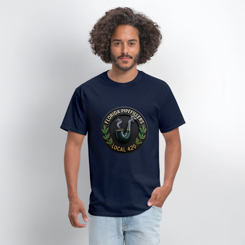 FLORIDA PIPEFILLERS LOCAL 420 Men's T-Shirt - navy
