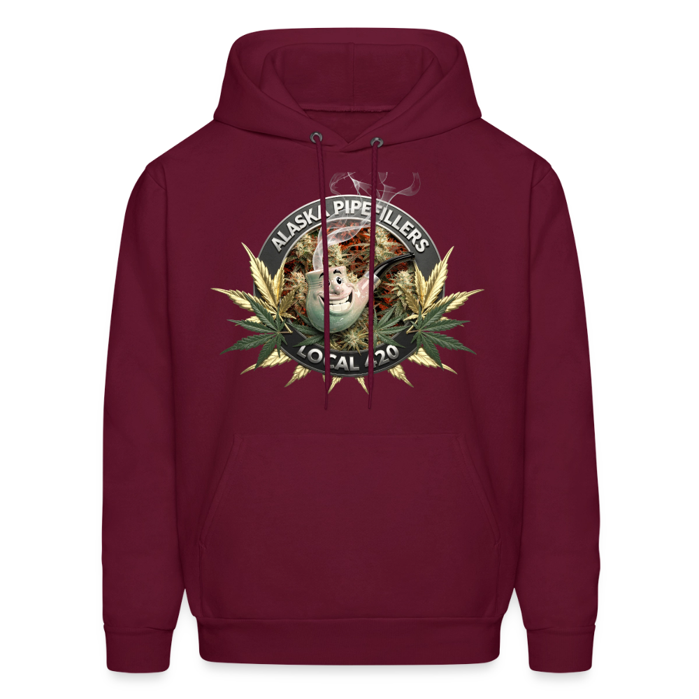 ALASKA  PIPEFILLERS LOCAL 420 F/B DESIGN Men's Hoodie - burgundy