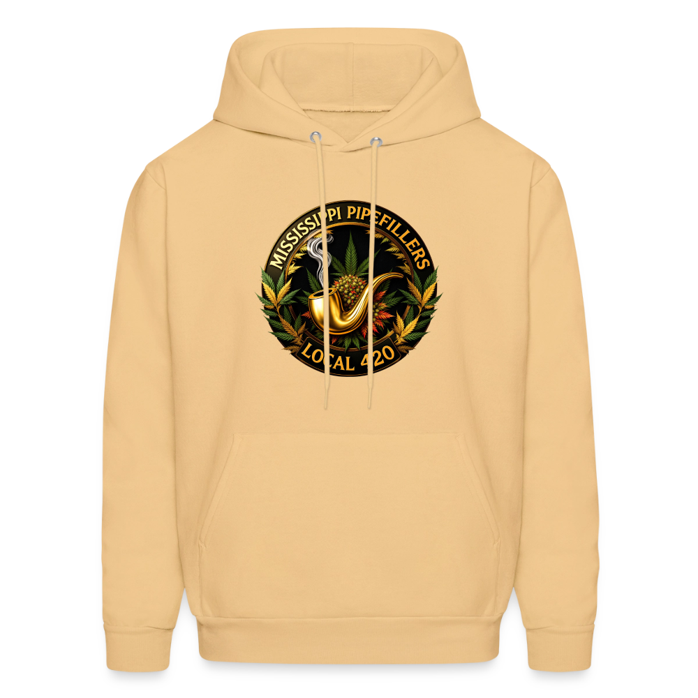 MISSISSIPPI PIPEFILLERS LOCAL 420 Men's Hoodie - light gold 