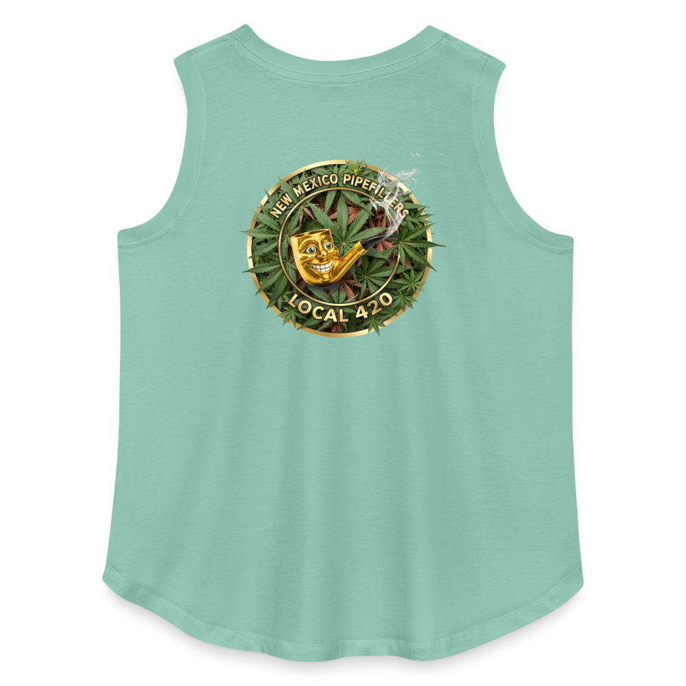 NEW MEXICO PIPEFILLERS LOCAL 420 Women's Curvy Relaxed Tank Top - saltwater