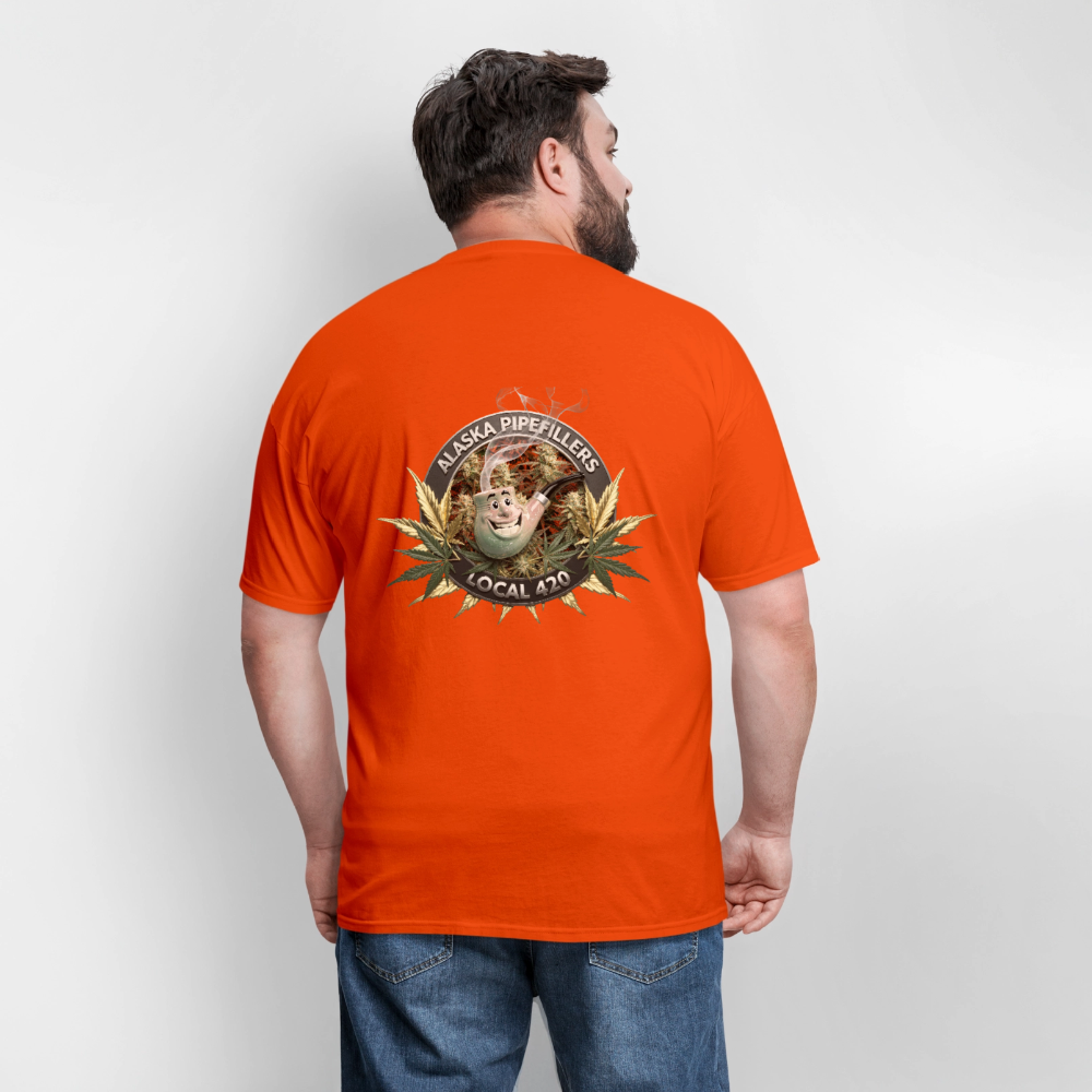 ALASKA PIPEFILLERS LOCAL 420 F/B DESIGN Men's T-Shirt - orange