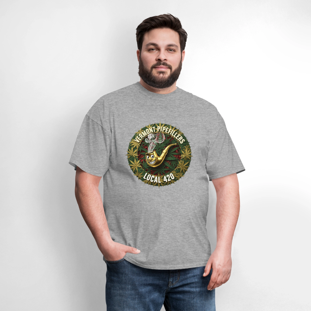 VERMONT PIPEFILLERS LOCAL 420  F/B DESIGN Men's T-Shirt - heather gray