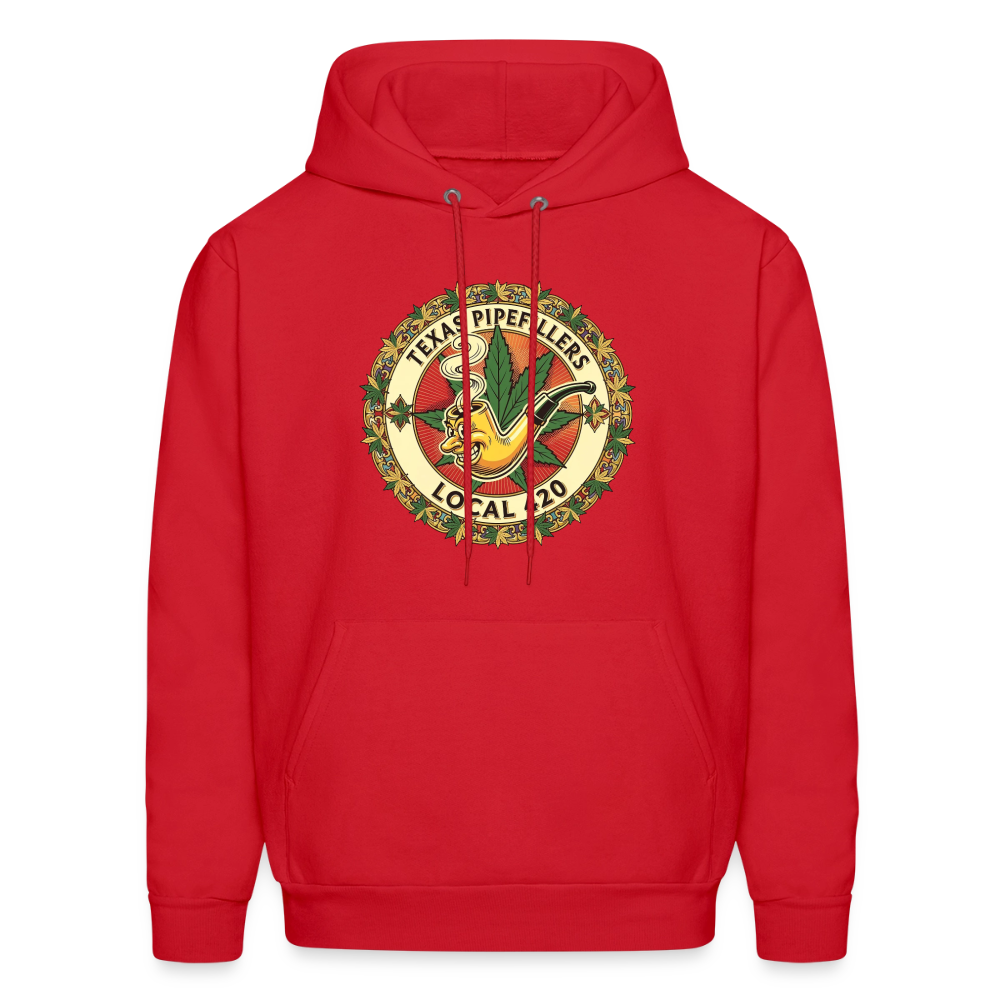 TEXAS PIPEFILLERS LOCAL 420 F/B DESIGN Men's Hoodie - red