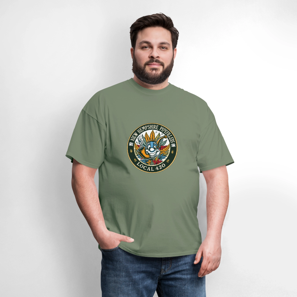 NEW HEMPSHIRE PIPEFILLERS LOCAL 420 Men's T-Shirt - military green