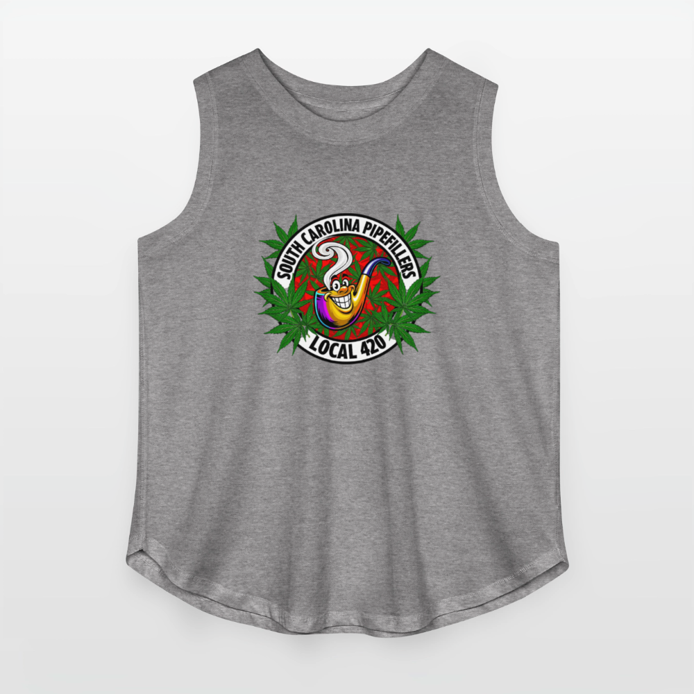 SOUTH CAROLINA PIPEFILLERS LOCAL 420 Women's Curvy Relaxed Tank Top - granite heather 