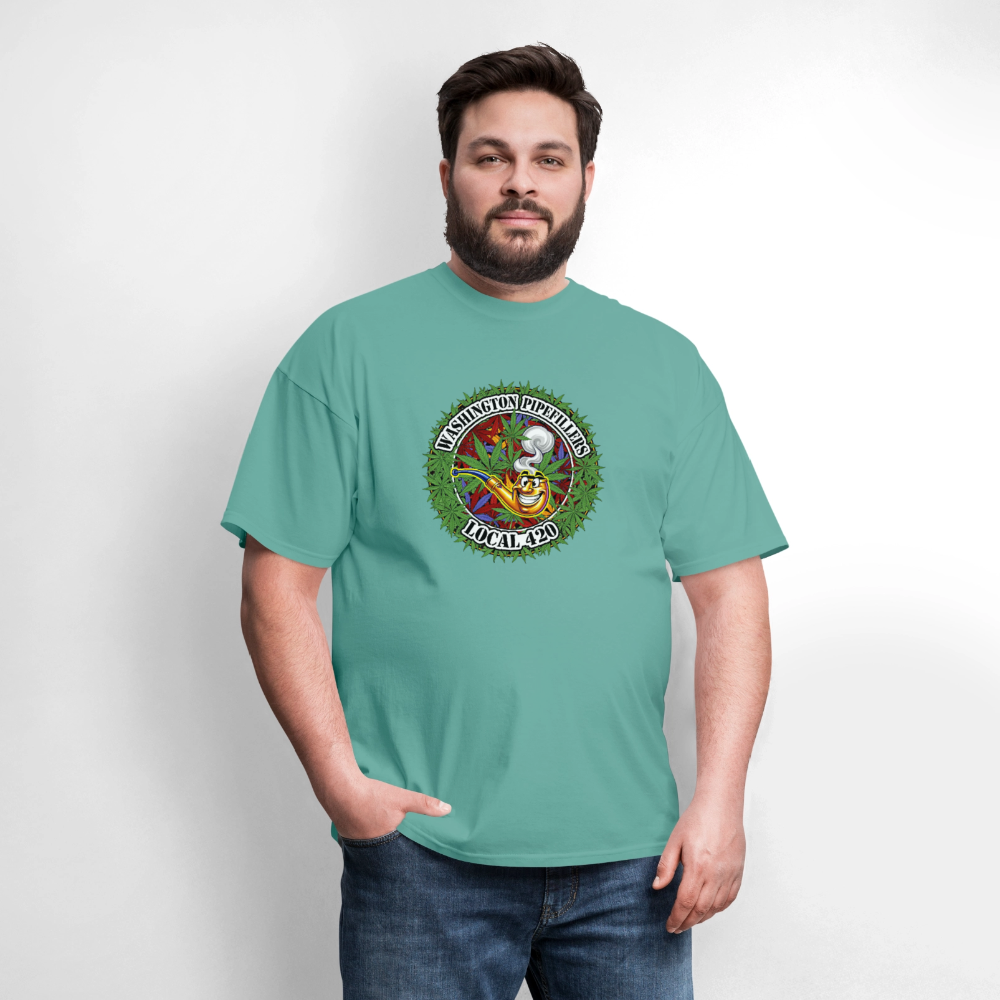 WASHINGTON PIPEFILLERS LOCAL 420 F/B DESIGN Men's T-Shirt - aquatic