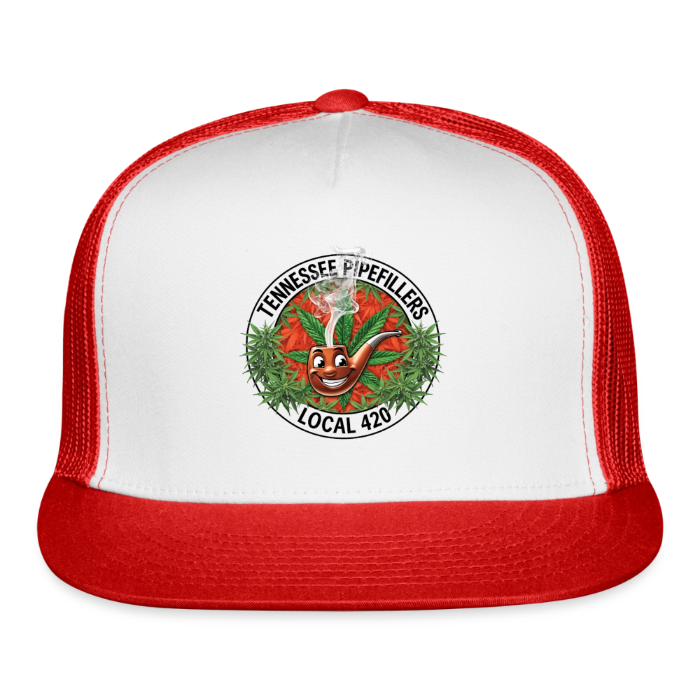 TENNESSEE PIPEFILLERS LOCAL 420 Trucker Hat - white/red
