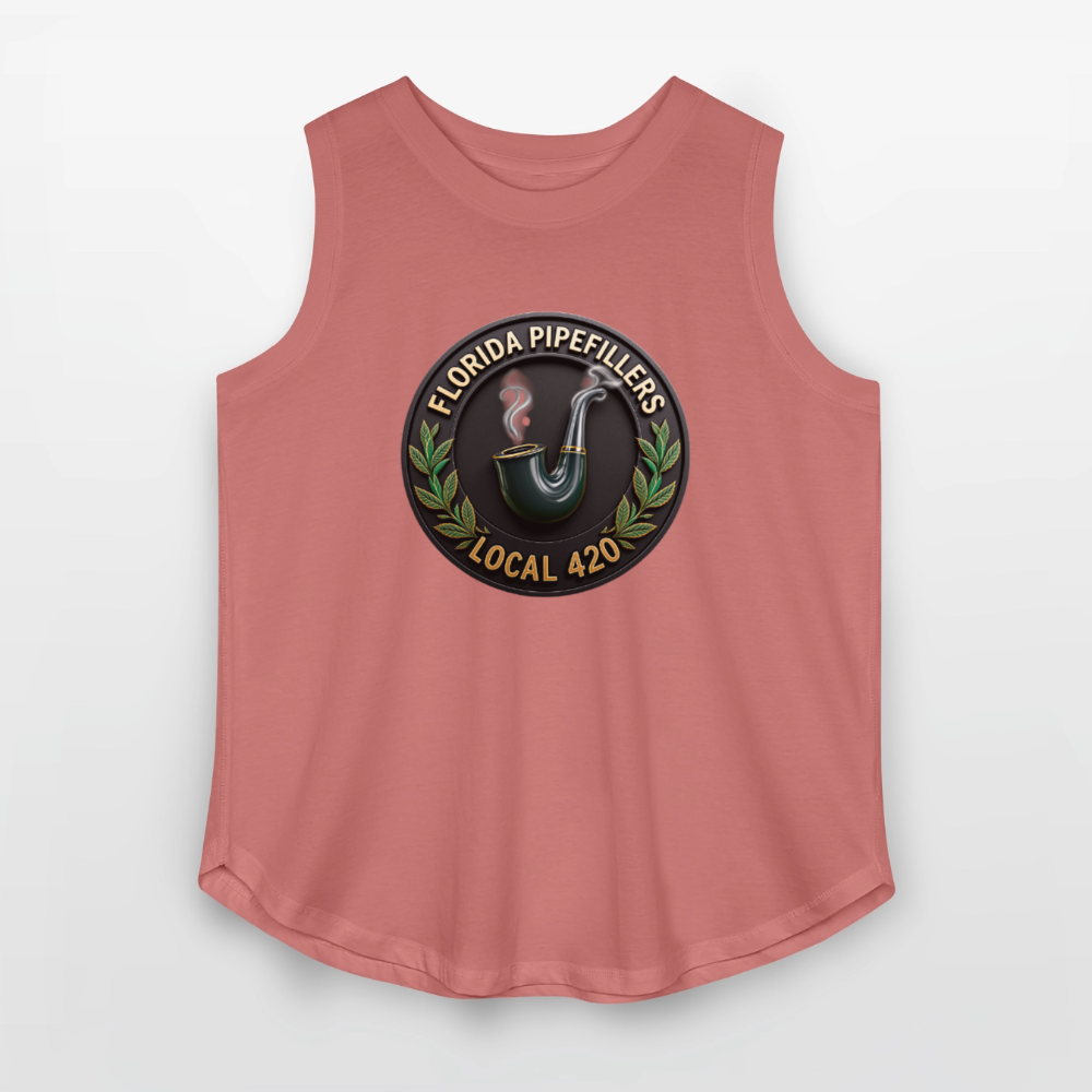 FLORIDA PIPEFILLERS LOCAL 420 Women's Curvy Relaxed Tank Top - mauve