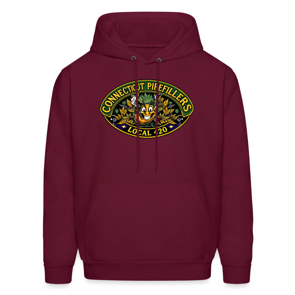 CONNECTICUT PIPEFILLERD LOCAL 420 F/B DESIGN Men's Hoodie - burgundy