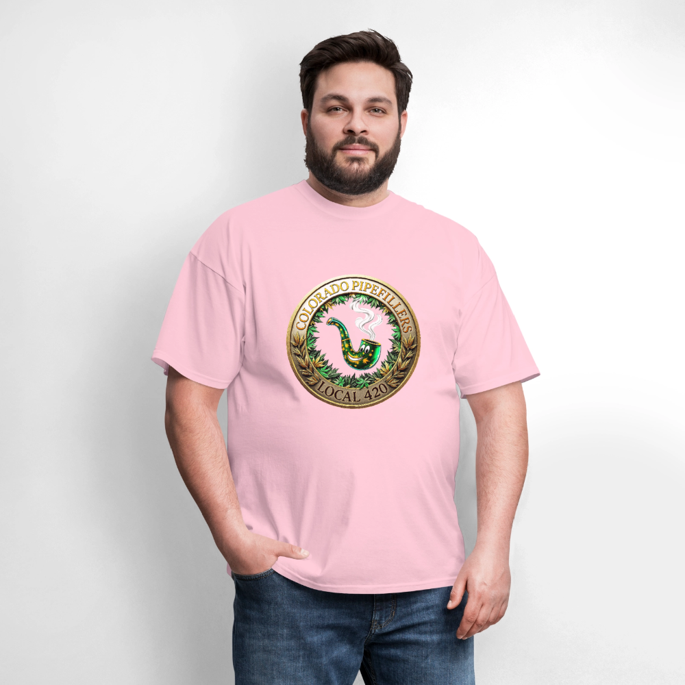 COLORADO PIPEFILLERS LOCAL 420  Men's T-Shirt - pink