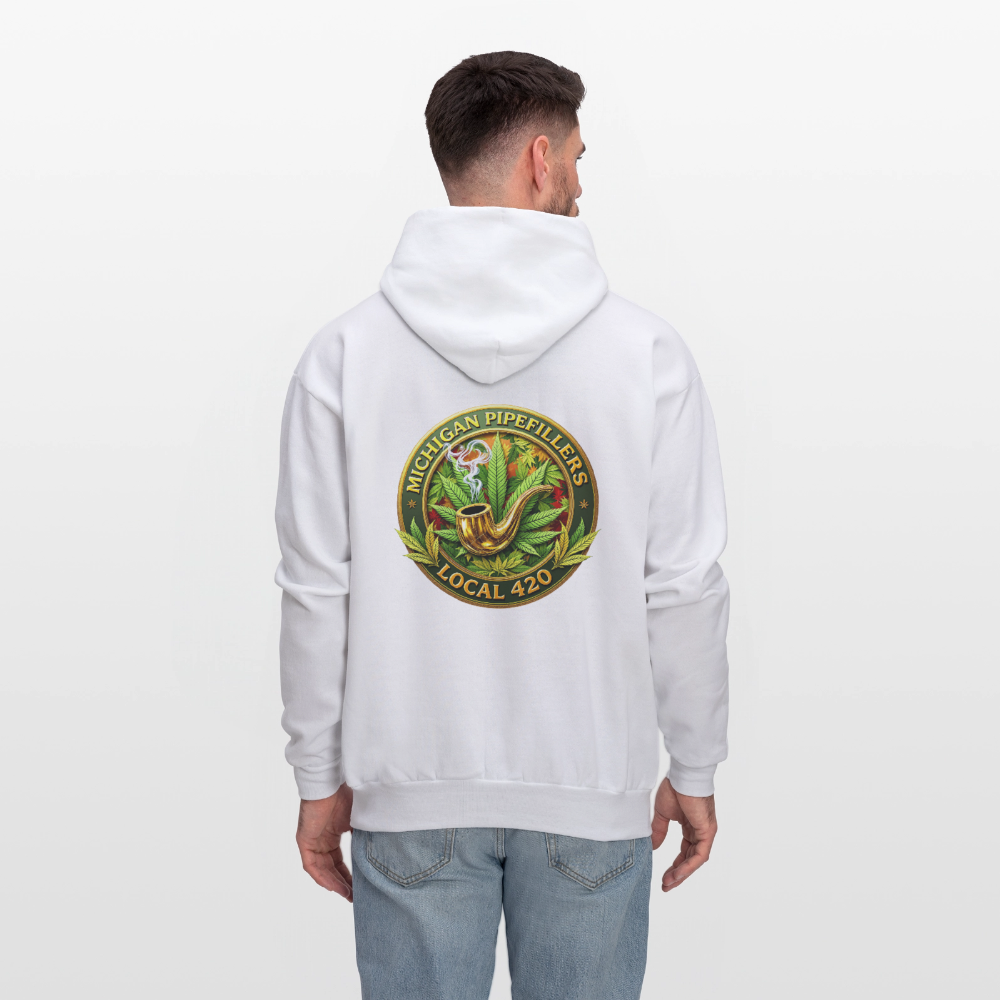 MICHIGAN PIPEFILLERS LOCAL 420 F/B DESIGN Men's Hoodie - white
