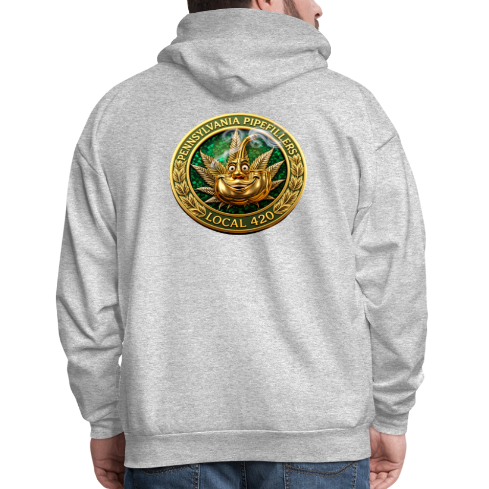 PENNSYLVANIA PIPEFILLERS LOCAL 420 F/B DESIGNS Men's Hoodie - heather gray