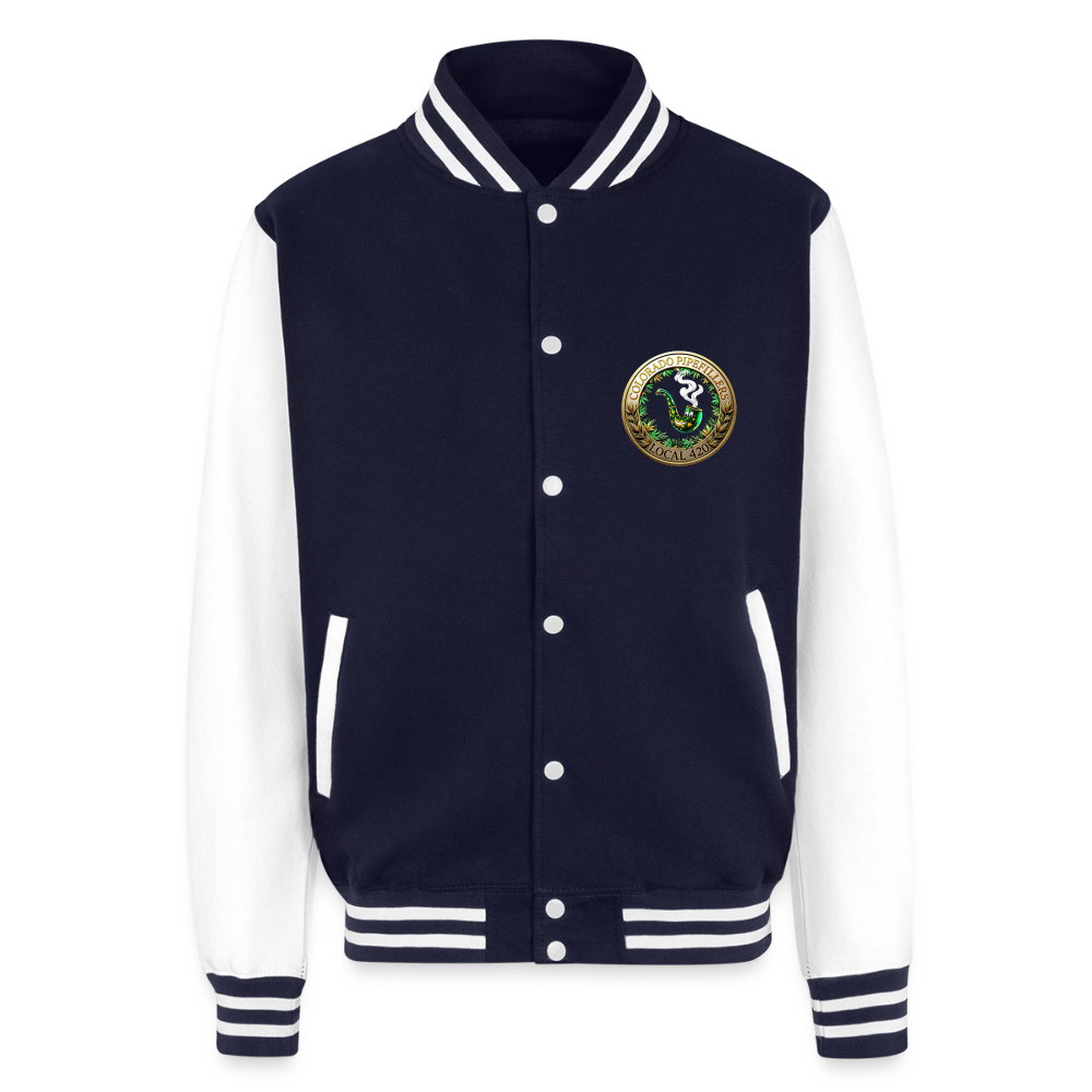 COLORADO PIPEFILLERS LOCAL 420 / 4 EMBLEM Unisex College Sweat Jacket - navy/white