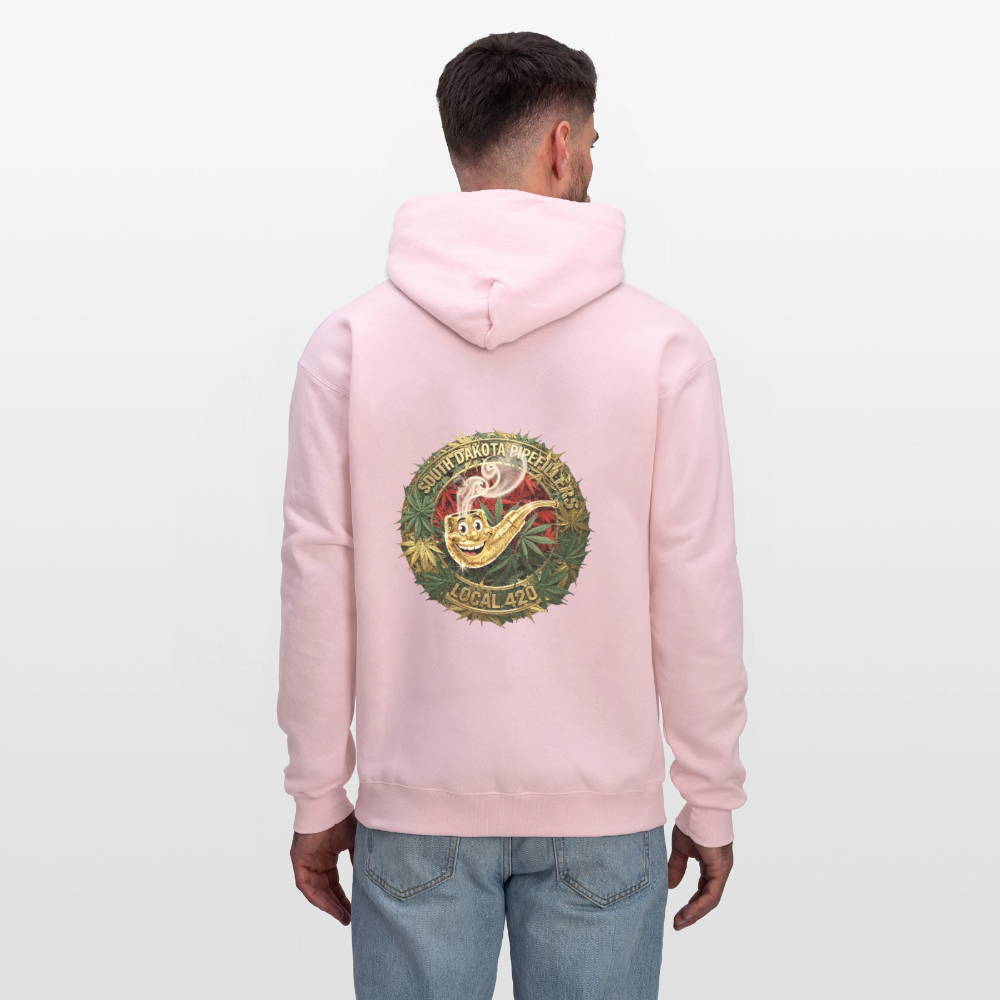 SOUTH DAKOTA PIPEFILLERS LOCAL 420  F/B DESIGN Men's Hoodie - pale pink