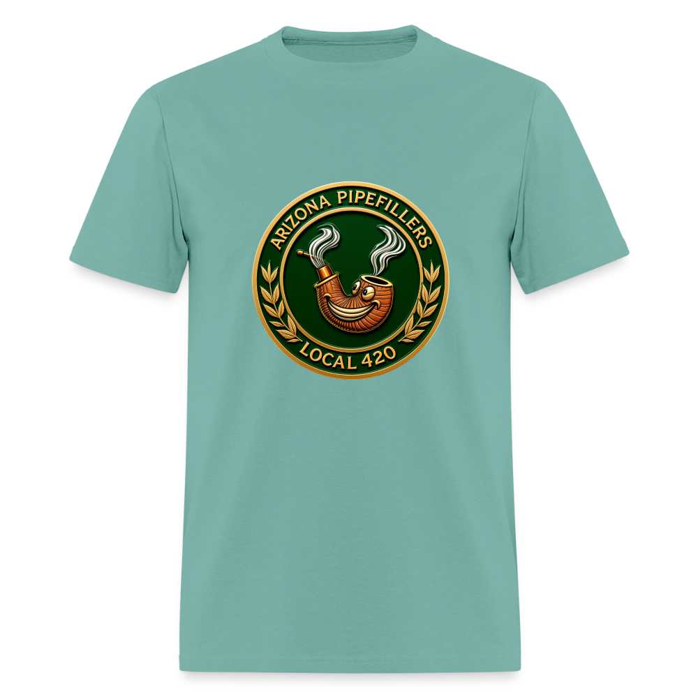 ARIZONIA PIPEFILLERS LOCAL 420 Men's T-Shirt - aquatic