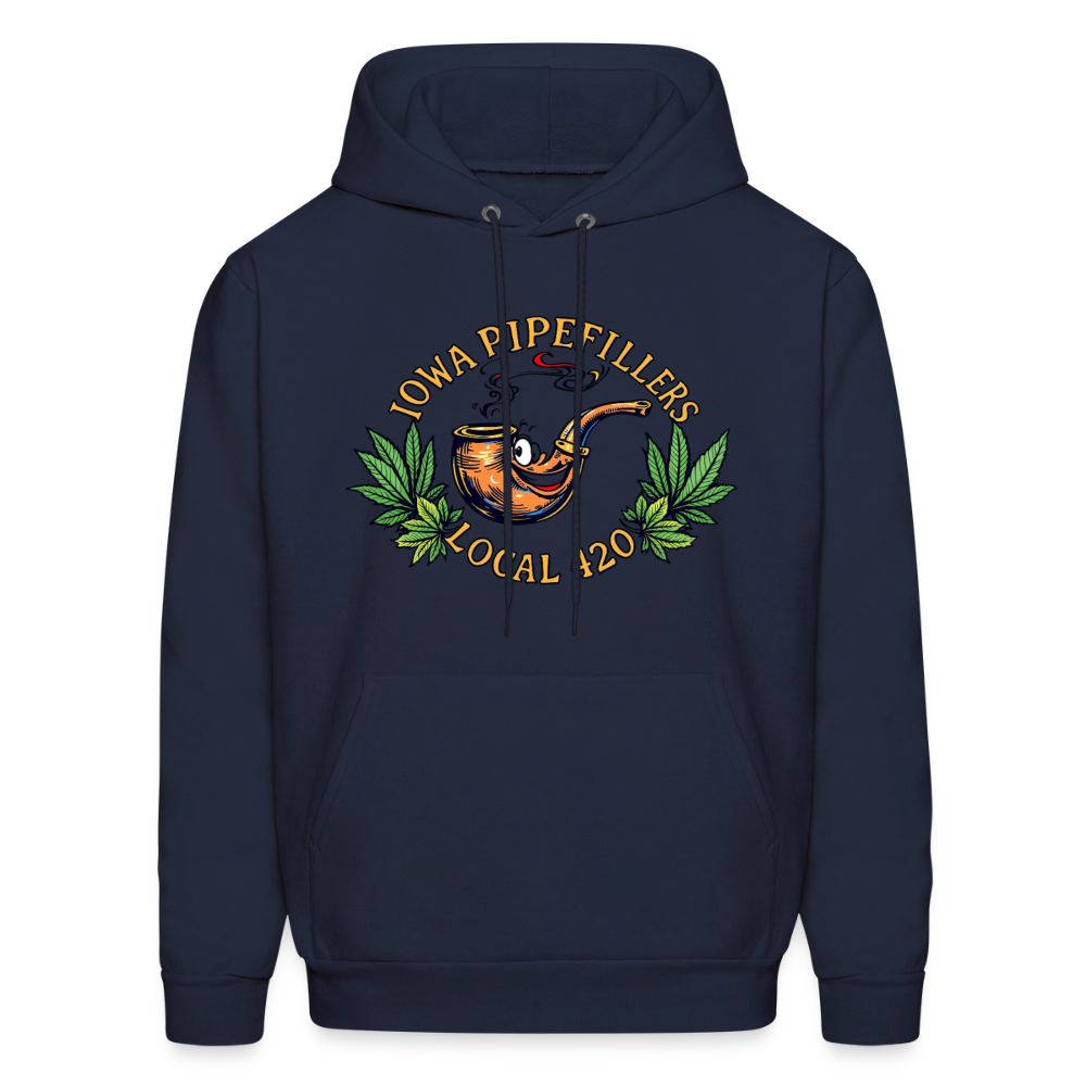 IOWA PIPEFILLERS LOCAL 420 Men's Hoodie - navy