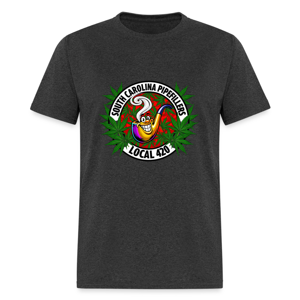 SOUTH CAROLINA PIPEFILLERS LOCAL 420 F/B DESIGN Men's T-Shirt - heather black