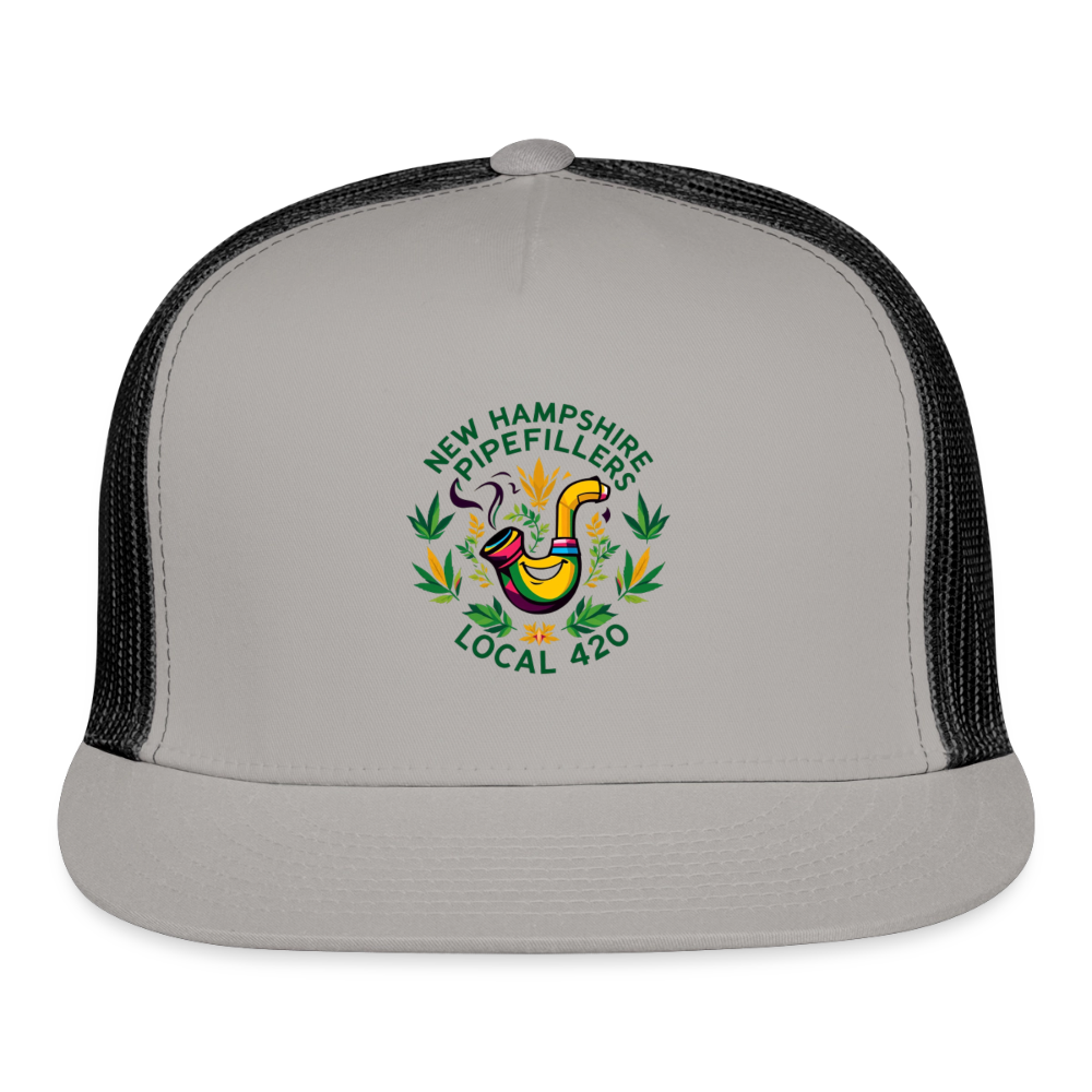NEW HAMPSHIRE PIPEFILLERS LOCAL 420 Trucker Hat - gray/black
