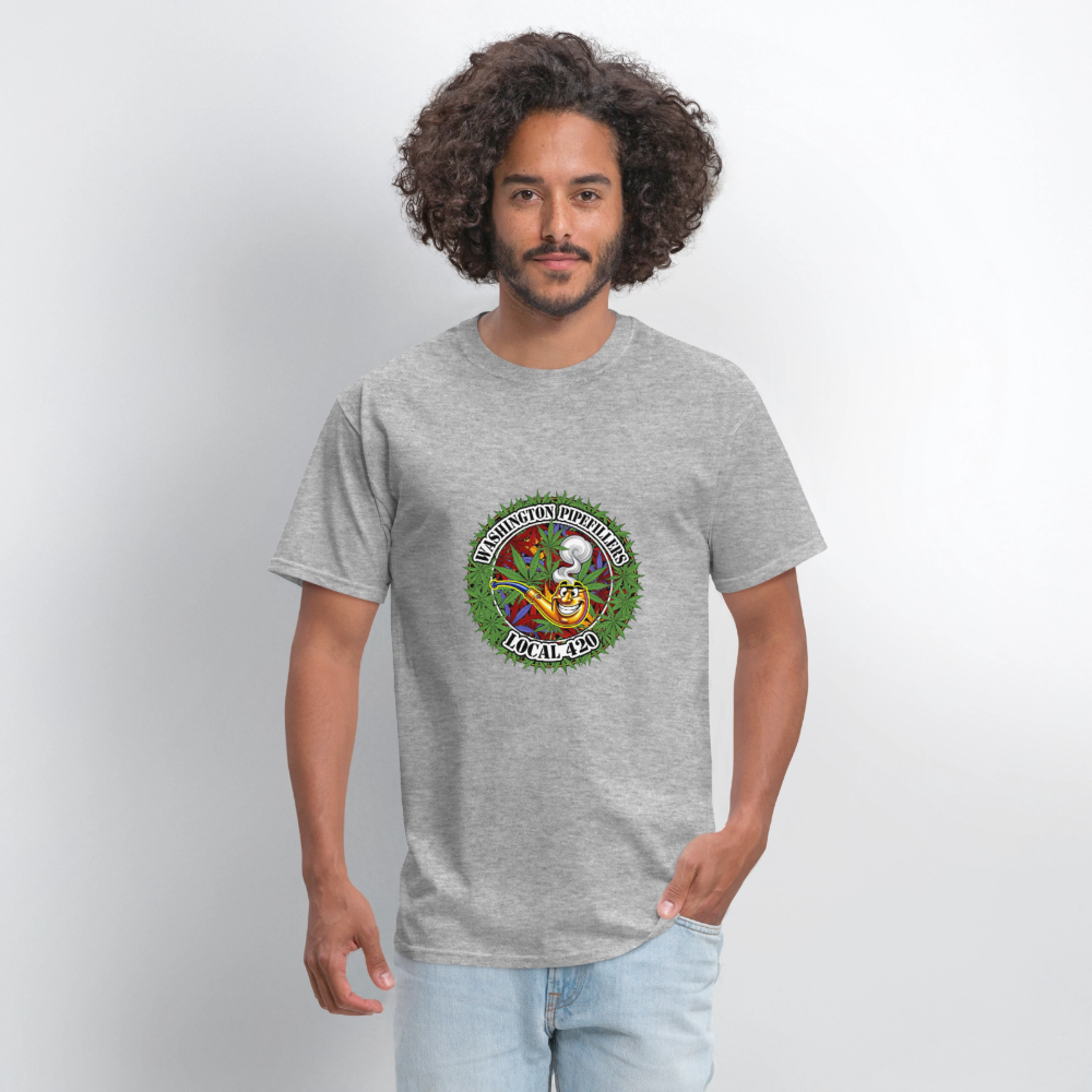 WASHINGTON PIPEFILLERS LOCAL 420 Men's T-Shirt - heather gray