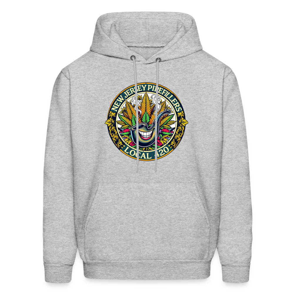 NEW JERSEY PIPEFILLERS LOCAL 420 F/B DESIGN Men's Hoodie - heather gray