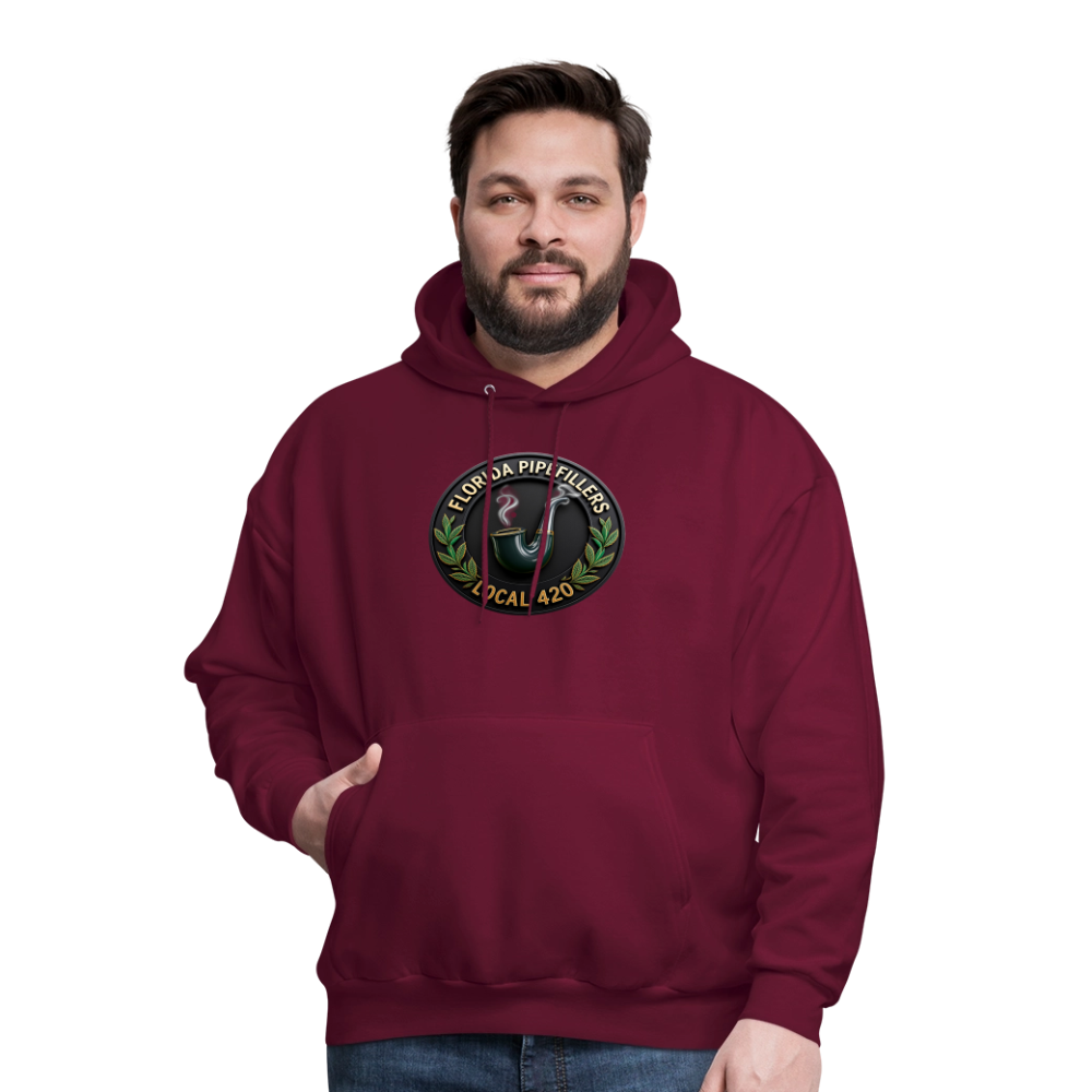FLORIDA PIPEFILLERS LOCAL 420 F/B DESIGN Men's Hoodie - burgundy