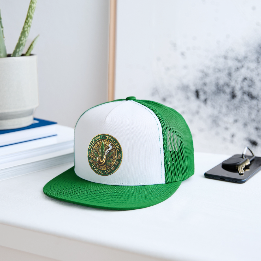 MISSOURI PIPEFILLERS LOCAL 420 Trucker Hat - white/kelly green