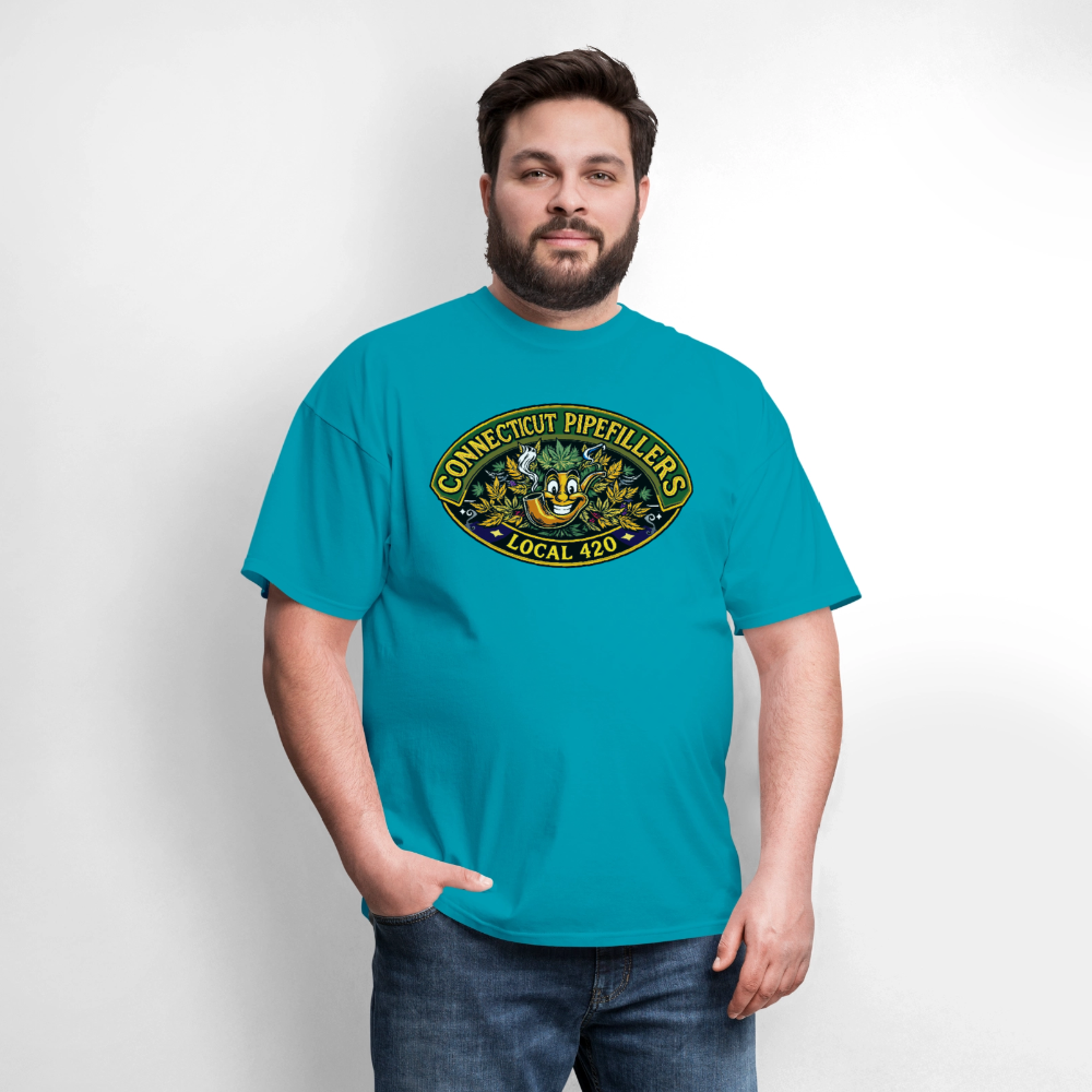 CONNECTICUT PIPEFILLERD LOCAL 420Men's T-Shirt - turquoise