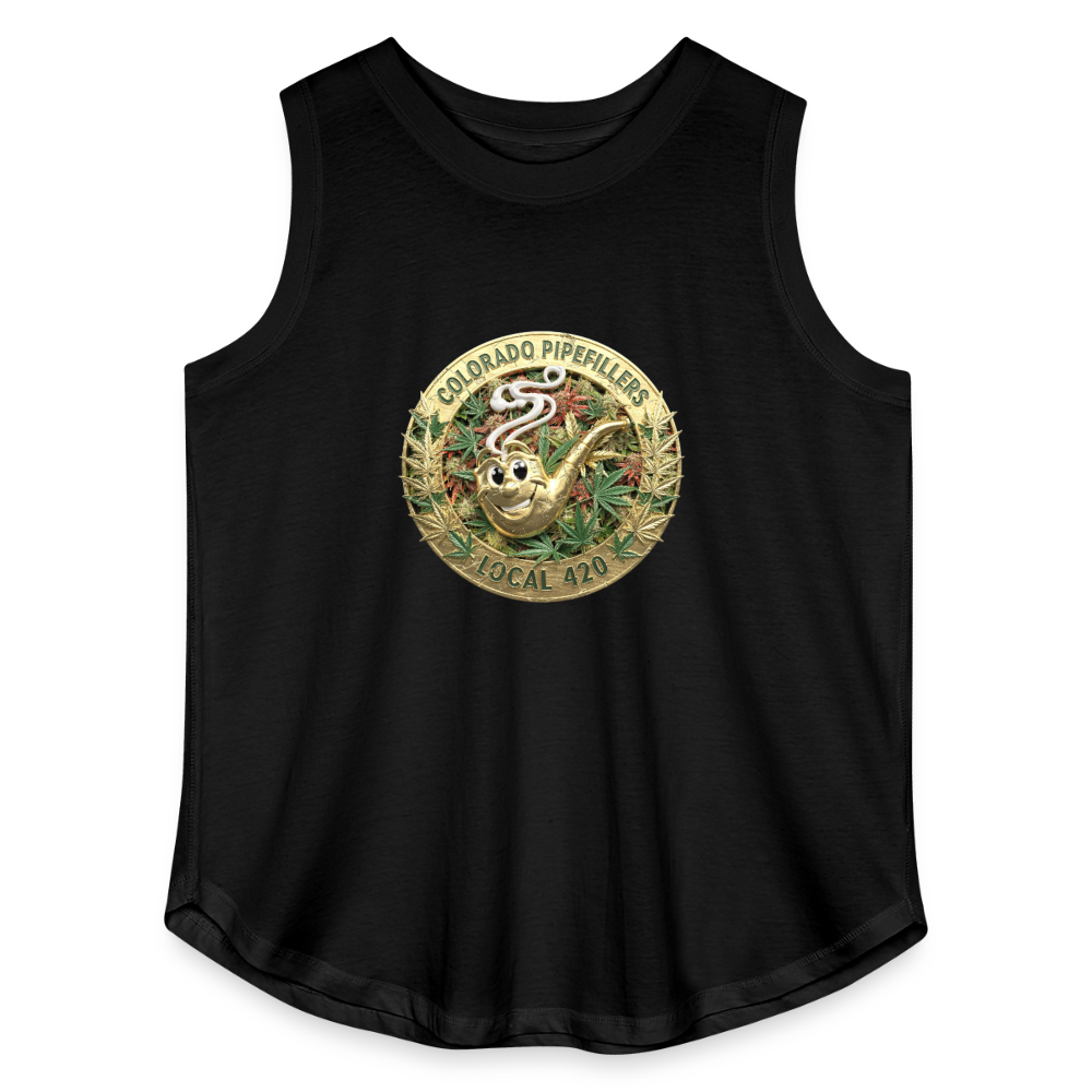 COLORADO PIPEFILLERS LOCAL 420 F/B DESIGN Women's Curvy Relaxed Tank Top - black