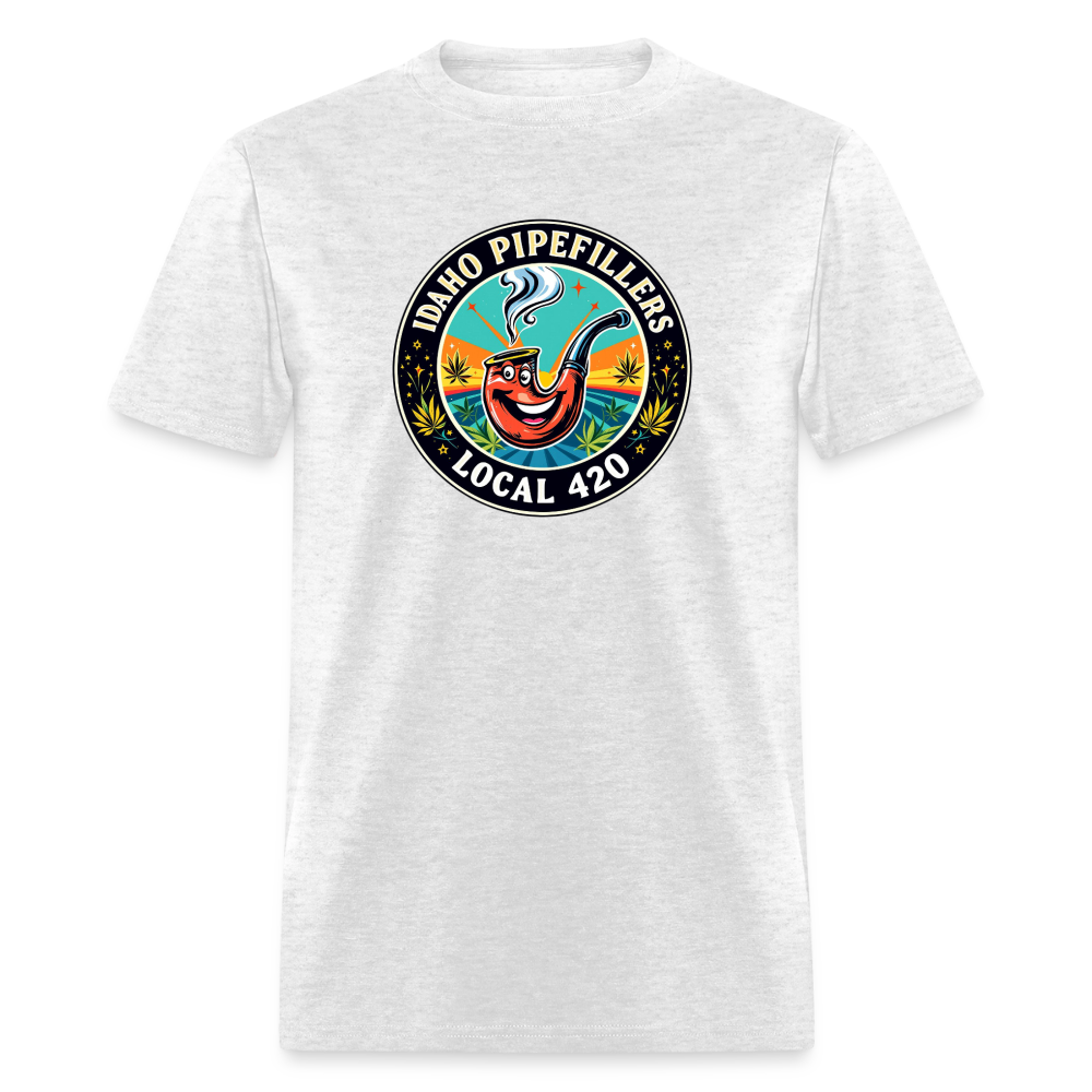 IDAHO PIPEFILLERS LOCAL 420 F/B DESIGN Men's T-Shirt - light heather gray
