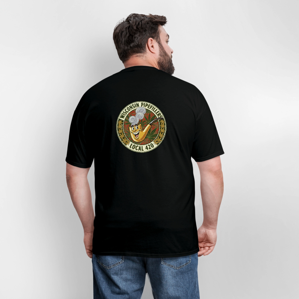 WISCONSIN PIPEFILLERS LOCL 420 F/B DESIGN Men's T-Shirt - black