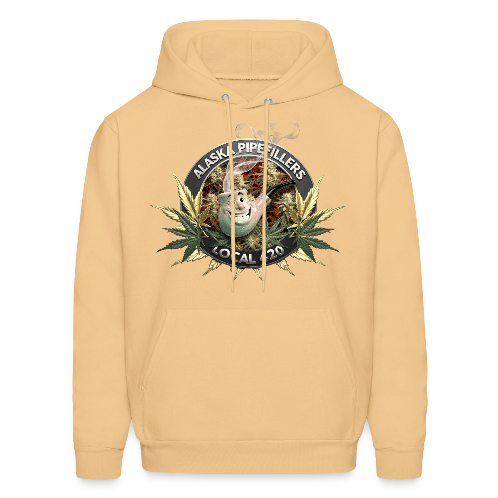 ALASKA  PIPEFILLERS LOCAL 420 F/B DESIGN Men's Hoodie - light gold 
