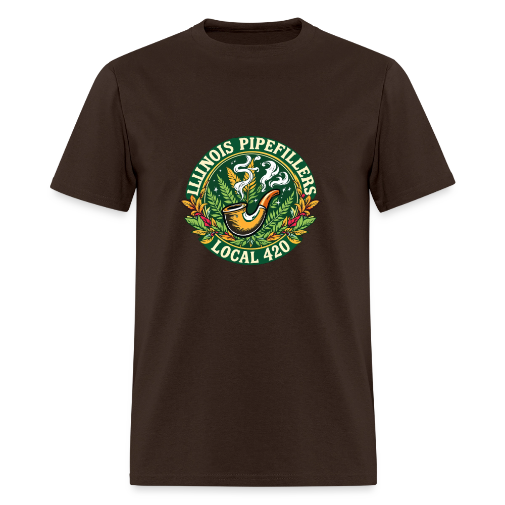 ILLINOIS PIPEFILLERS LOCAL 420 Men's T-Shirt - brown