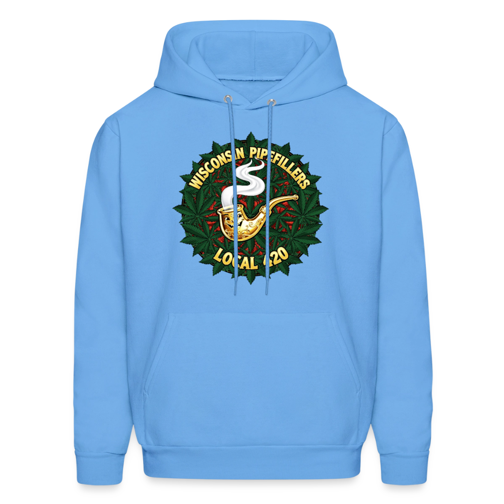 WISCONSIN PIPEFILLERS LOCAL 420 Men's Hoodie - carolina blue