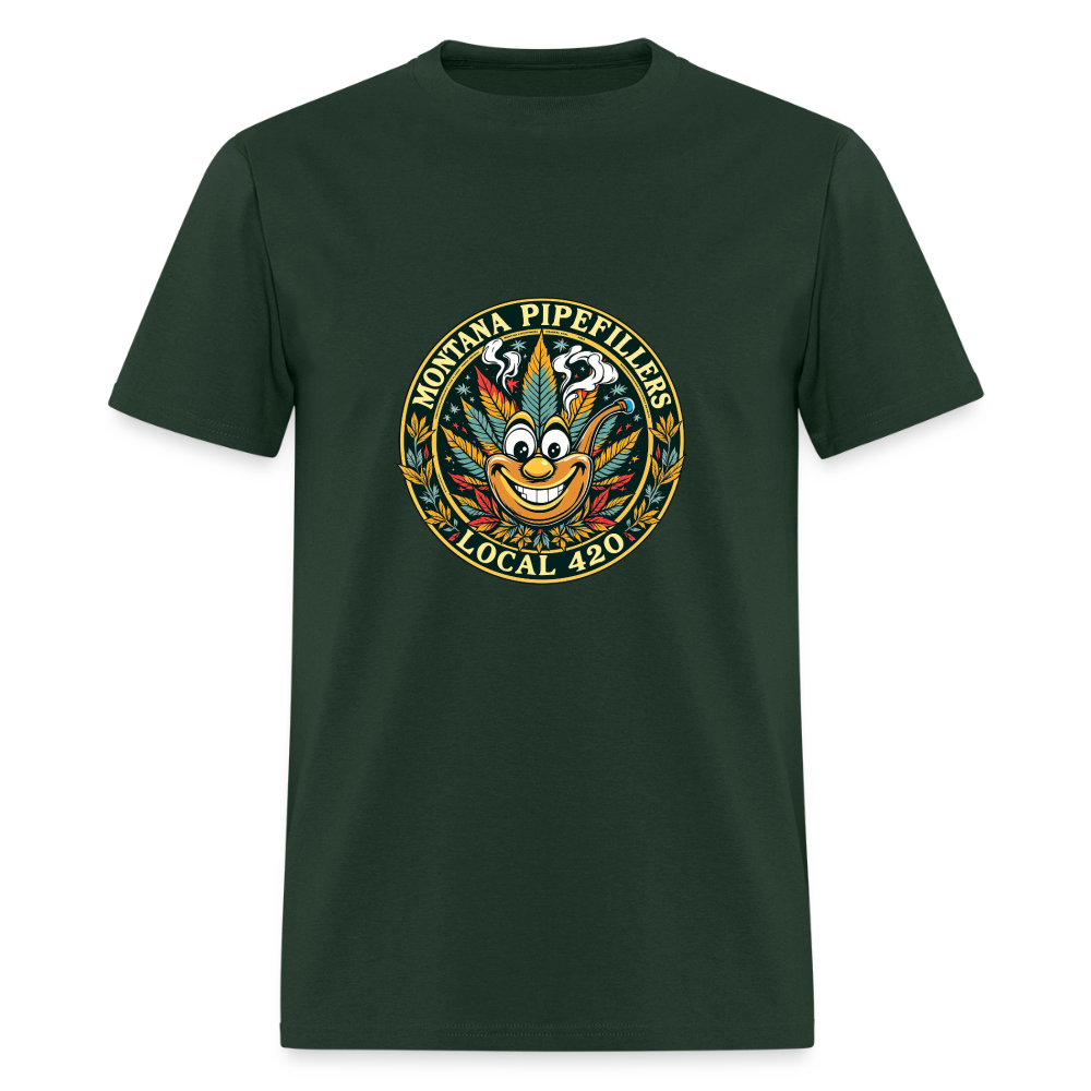 MONTANA PIPEFILLERS LOCAL 420 F/B DESIGN Men's T-Shirt - forest green