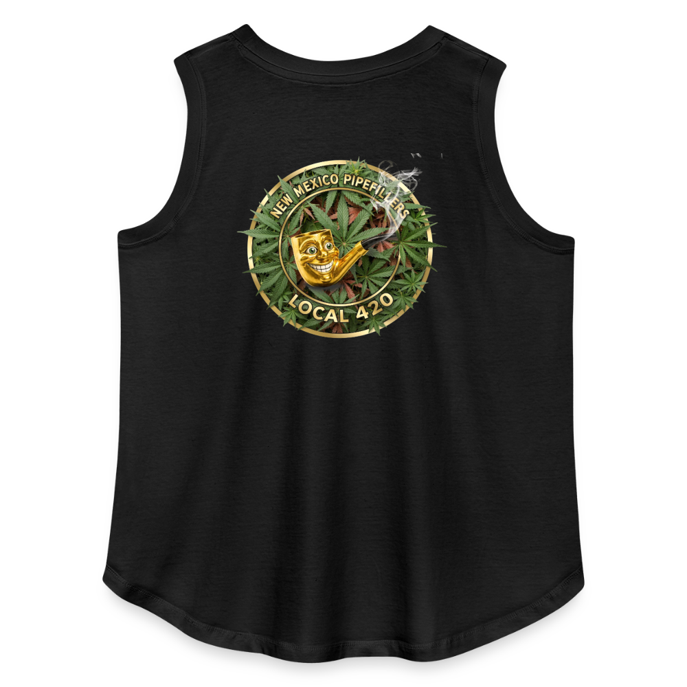 NEW MEXICO PIPEFILLERS LOCAL 420 Women's Curvy Relaxed Tank Top - black