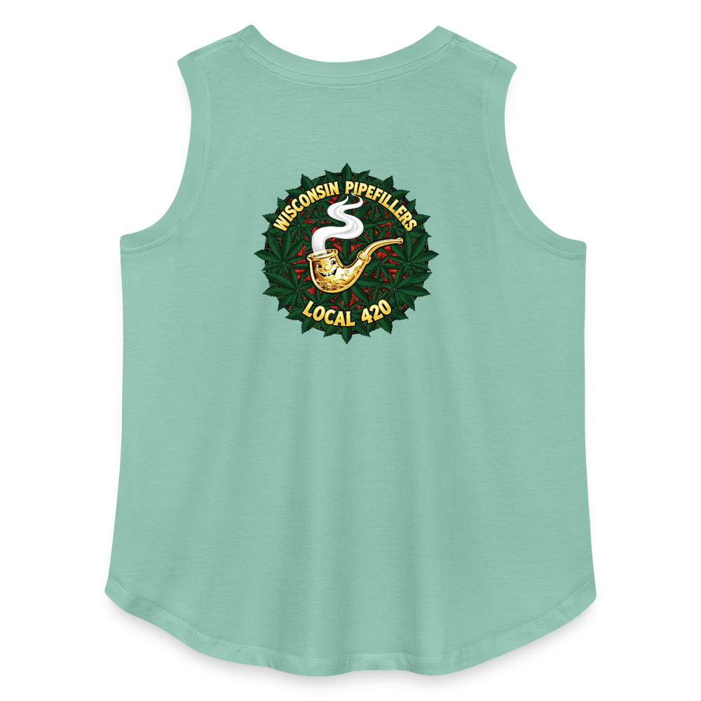 WISCONSIN PIPEFILLERS LOCAL 420 Women's Curvy Relaxed Tank Top - saltwater