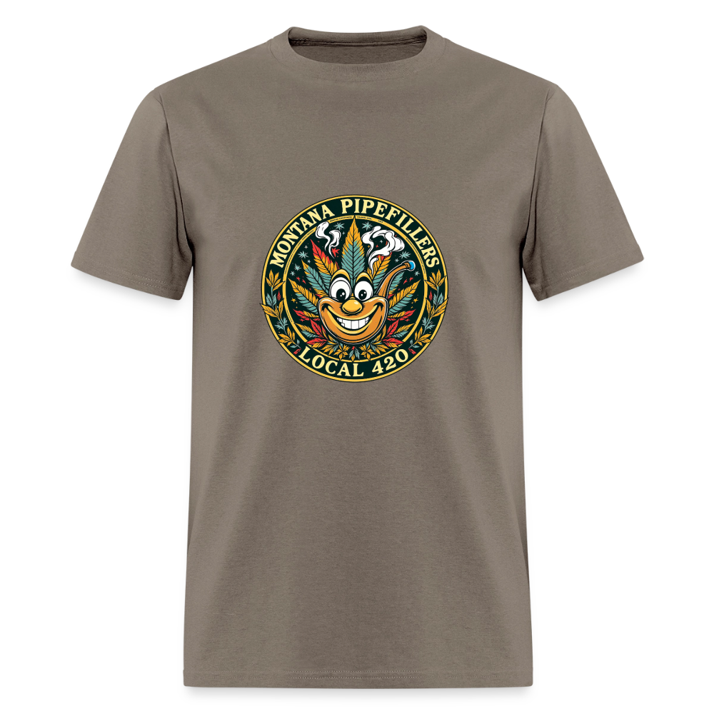 MONTANA PIPEFILLERS LOCAL 420 F/B DESIGN Men's T-Shirt - safari