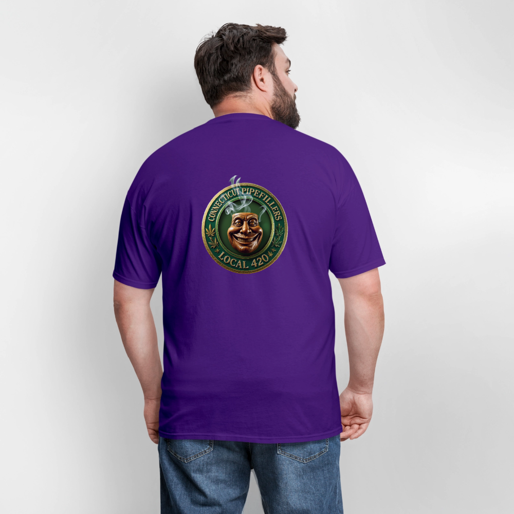 CONNECTICUT PIPEFILLERS LOCAL 420 F/B DESIGN Men's T-Shirt - purple