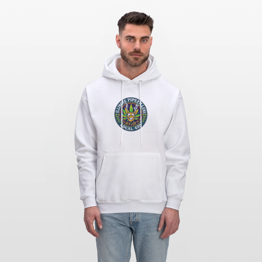 ILLINOIS PIPEFILLERS LOCAL 420 Men's Hoodie - white