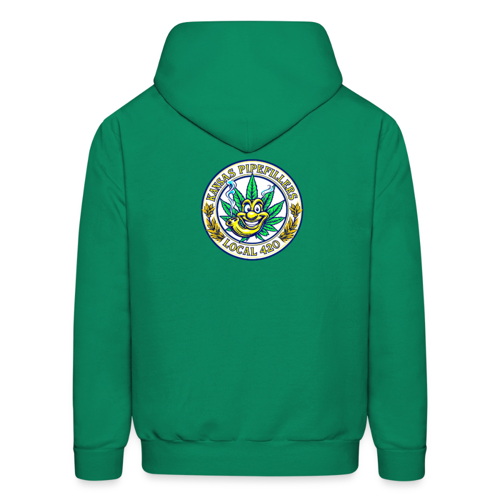 KANSAS PIPEFILLERS LOCAL 420 F/B DESIGNS  Men's Hoodie - kelly green