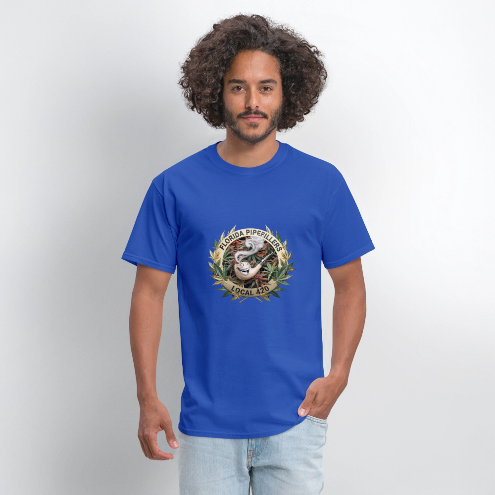 FLORIDA PIPEFILLERS LOCAL 420 Men's T-Shirt - royal blue