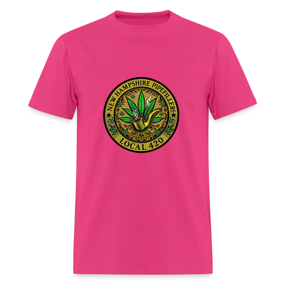 NEW HAMSHIRE PIPEFILLERS LOCAL 420 Men's T-Shirt - fuchsia