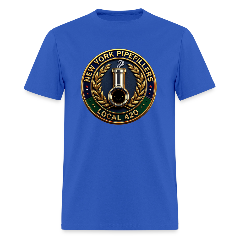 NEW YORK PIPEFILLERS LOCAL 420 Men's T-Shirt - royal blue